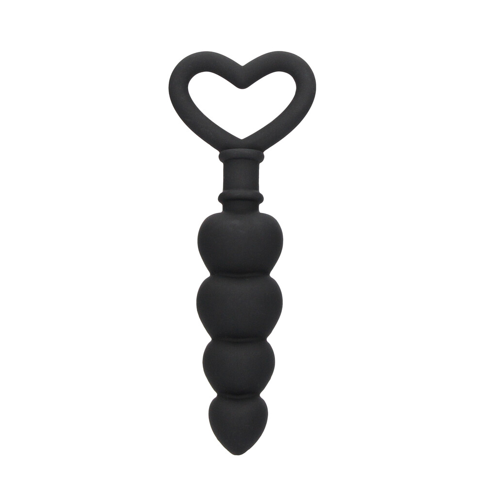 Ouch Silicone Anal Love Beads Black image 1