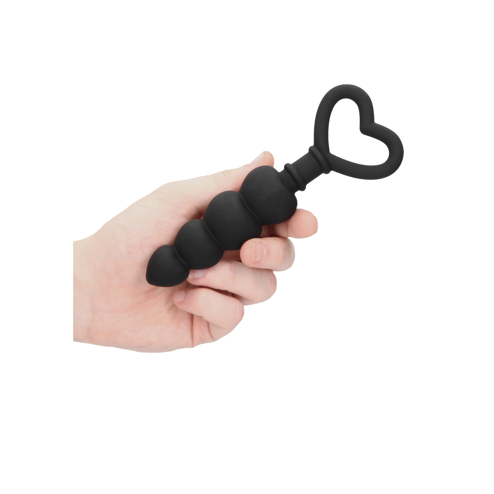 Ouch Silicone Anal Love Beads Black image 2