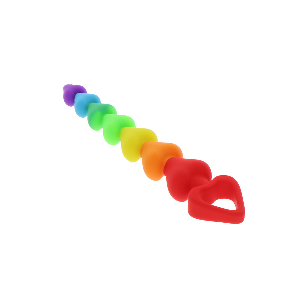 ToyJoy Rainbow Heart Anal Beads image 2