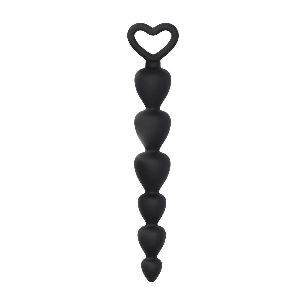 Black Silicone Anal Beads image 1