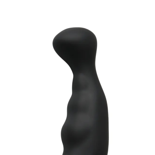 Black Silicone Anal Plug Vibrator with Cock Ring image 3