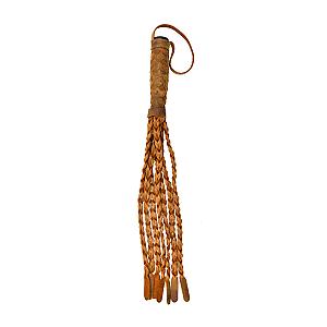 Pain Medieval Braided 15 Inch Italian Leather Whip