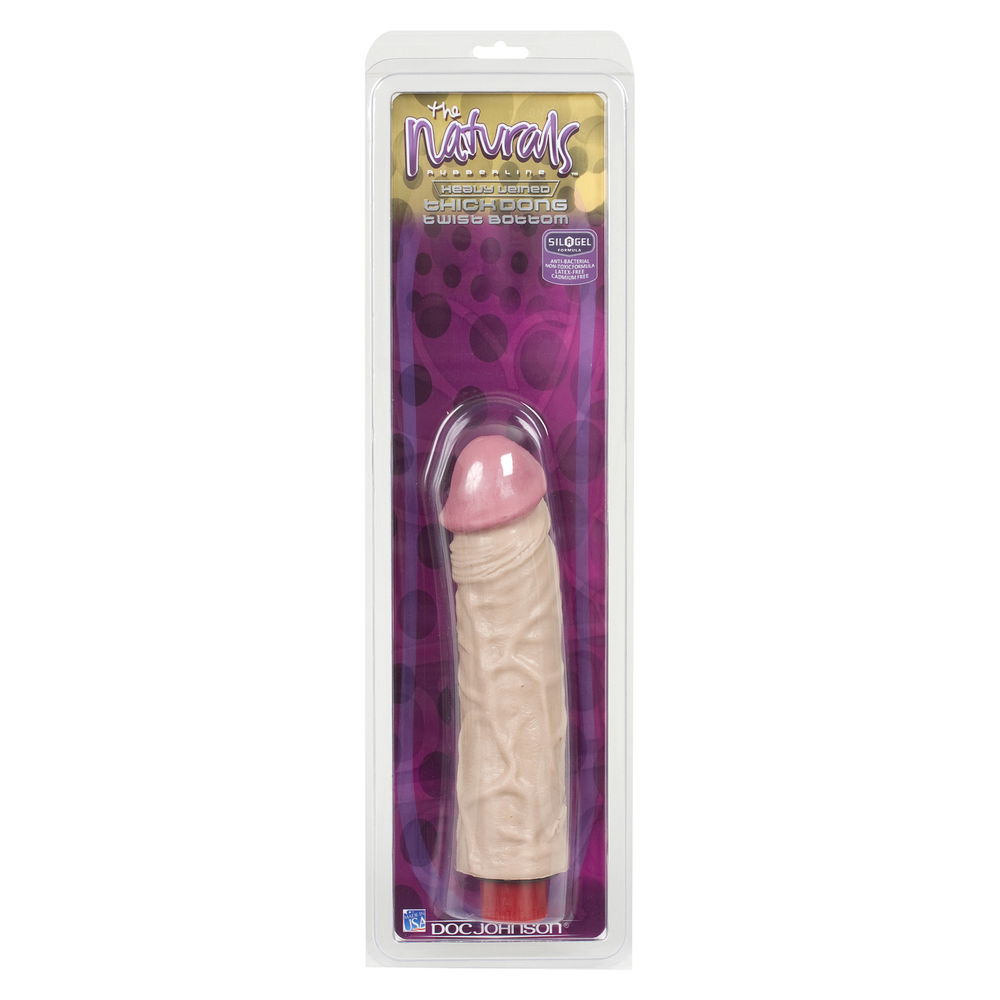 The Naturals Heavy Veined 8 Inch Vibrating Dong Thick image 2