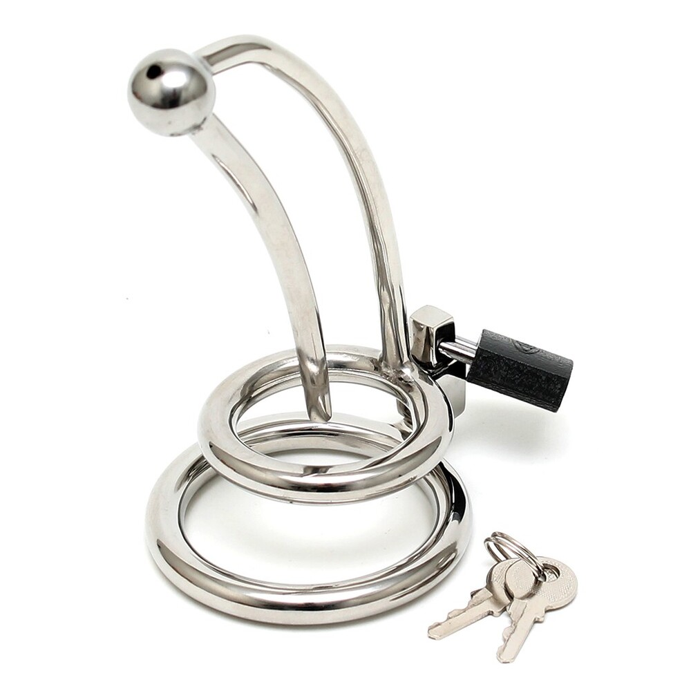 Chastity Penis Lock Curved With Urethral Tube image 2