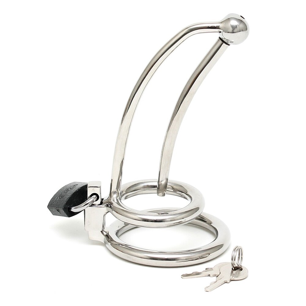 Chastity Penis Lock Curved With Urethral Tube image 3