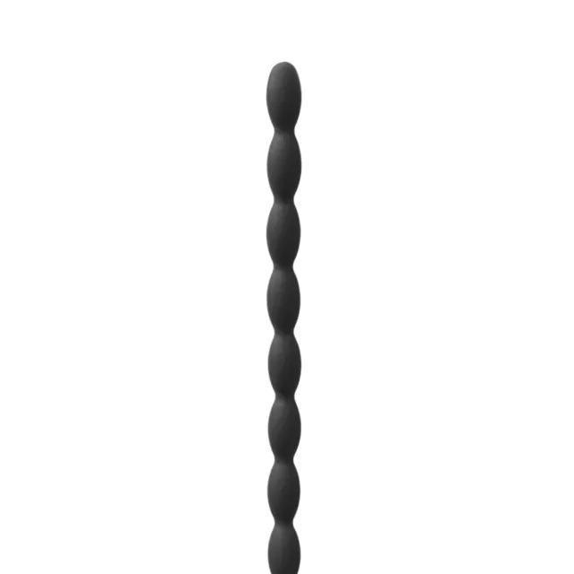 6 Inch Black Silicone Beaded Penis Sound Plug image 2