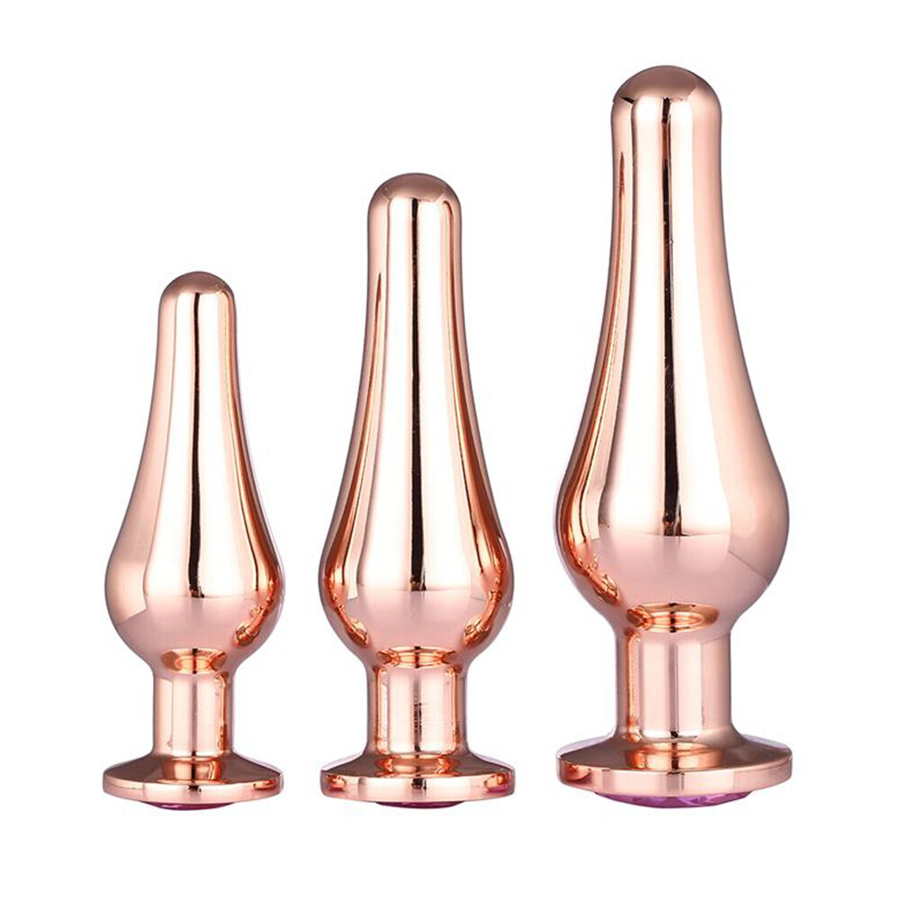 Gleaming Butt Plug Set Rose Gold image 1