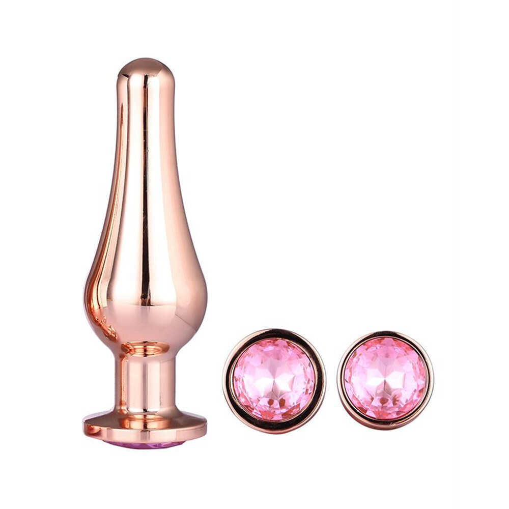 Gleaming Butt Plug Set Rose Gold image 2