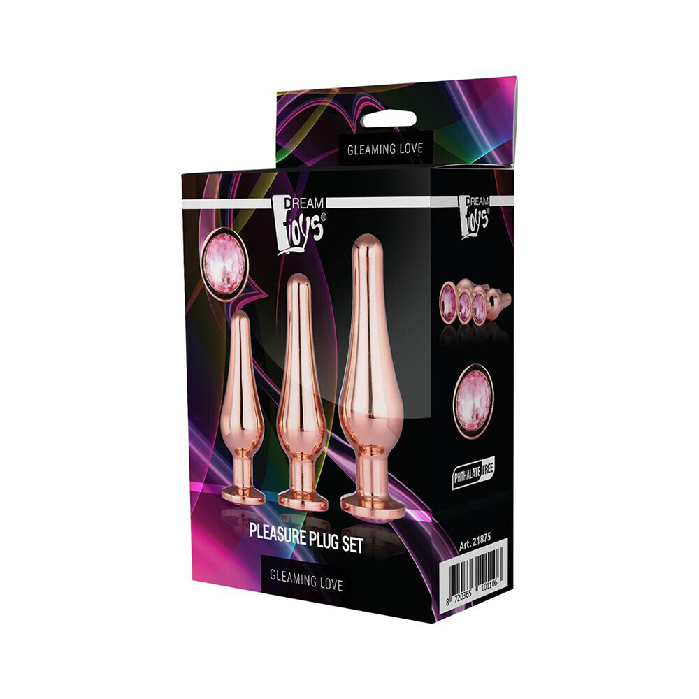 Gleaming Butt Plug Set Rose Gold image 4