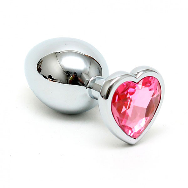 Small Butt Plug With Heart Shaped Crystal image 1