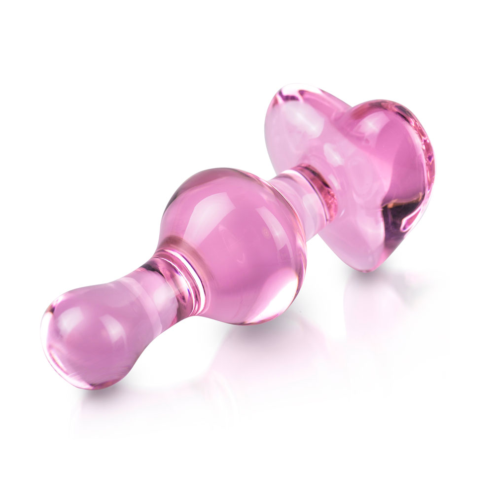 Icicles No.75 Pink Heart Glass Butt Plug image 2