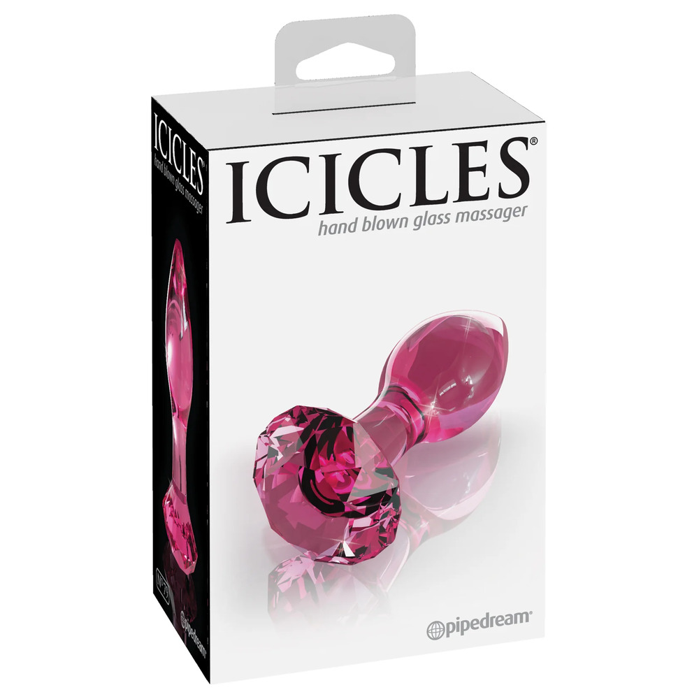 Icicles No.79 Pink Crystal Glass Butt Plug image 4