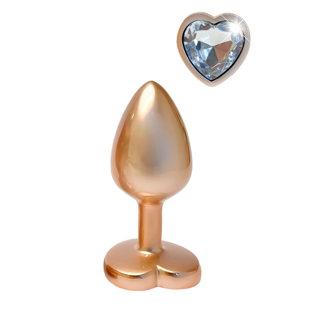 Gleaming Love Pearl Gold Butt Plug Small image 2