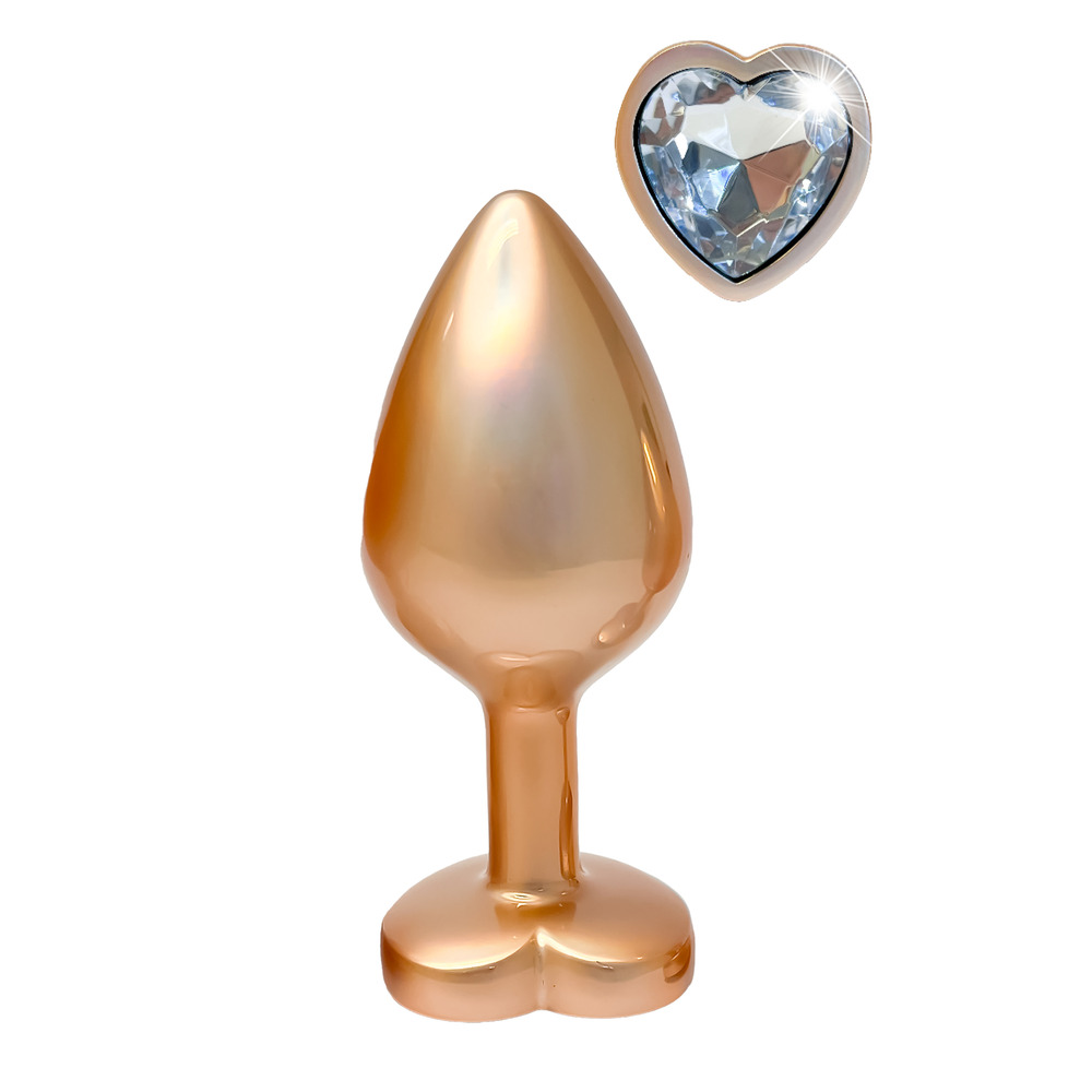 Gleaming Love Pearl Gold Butt Plug Medium image 2