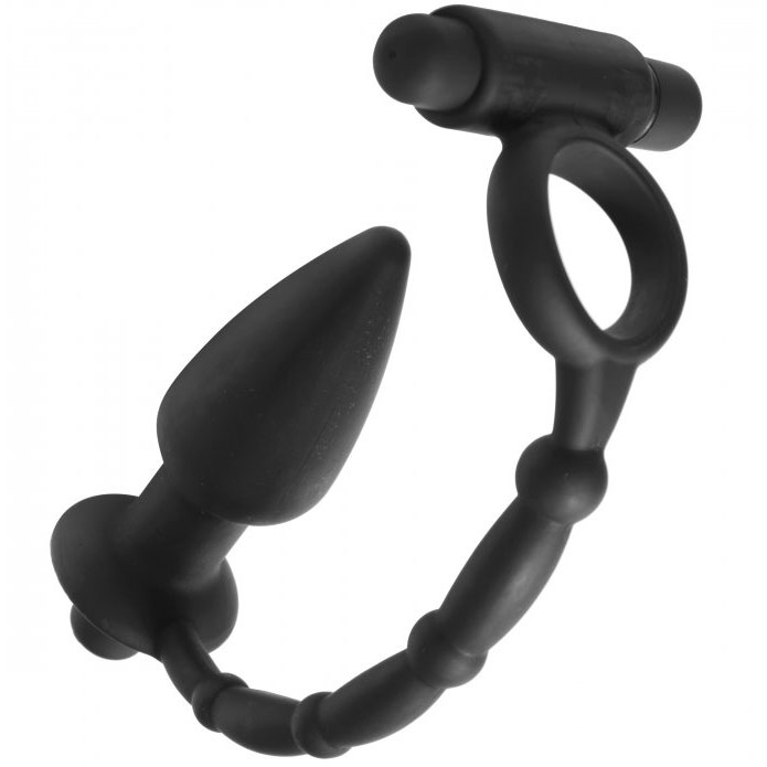 Master Series Viaticus Dual Cock Ring And Anal Plug Vibrator image 1