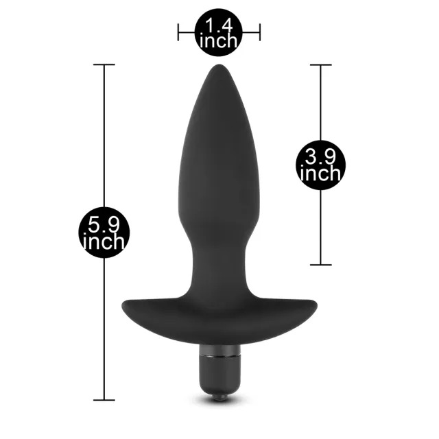 Silicone Butt Plug With Vibrating Bullet image 4