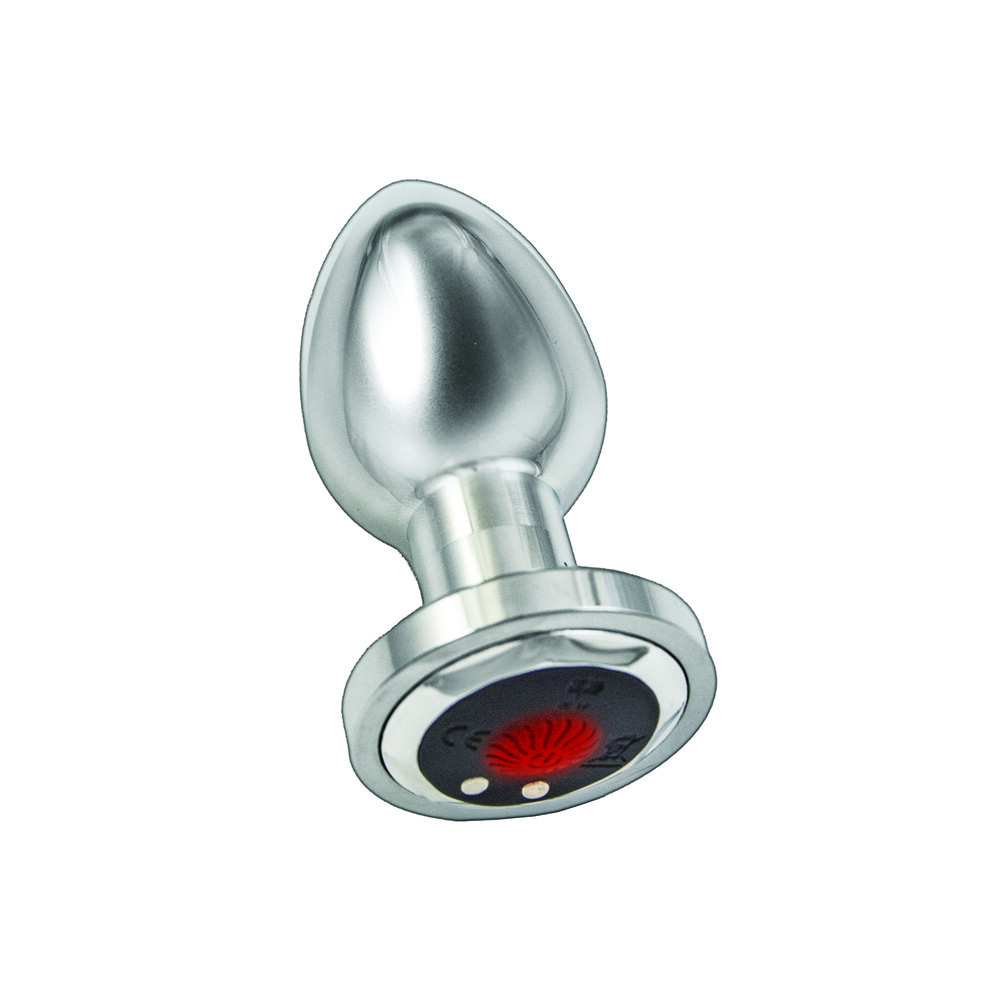 Ass Sation Remote Vibrating Butt Plug Silver image 1