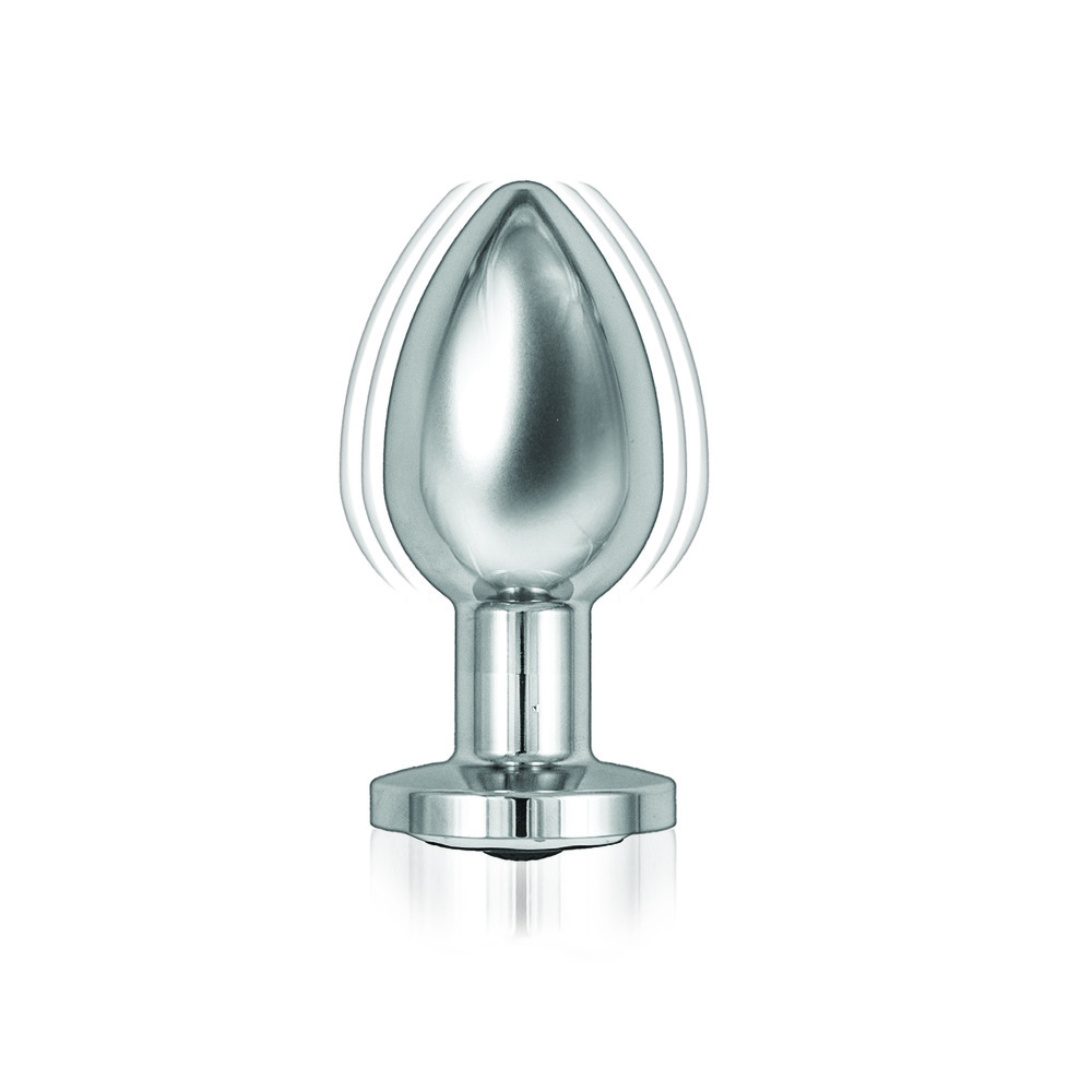 Ass Sation Remote Vibrating Butt Plug Silver image 2