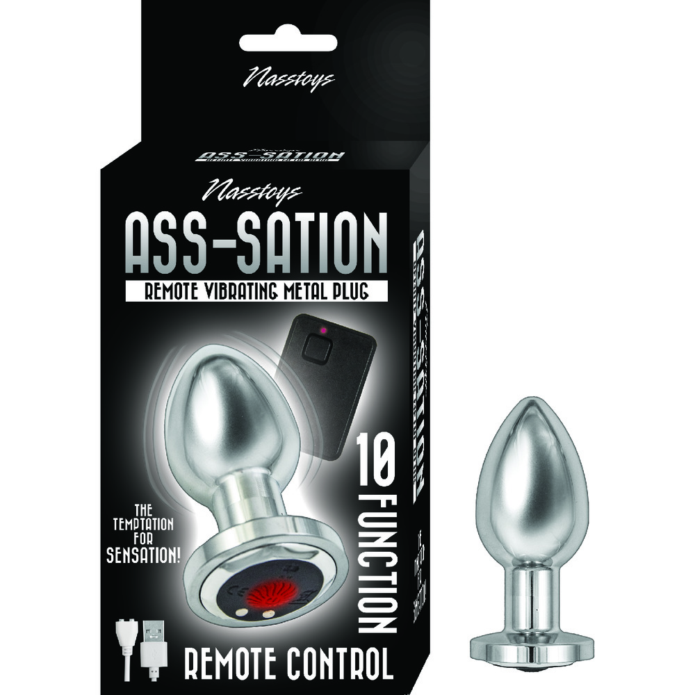 Ass Sation Remote Vibrating Butt Plug Silver image 4