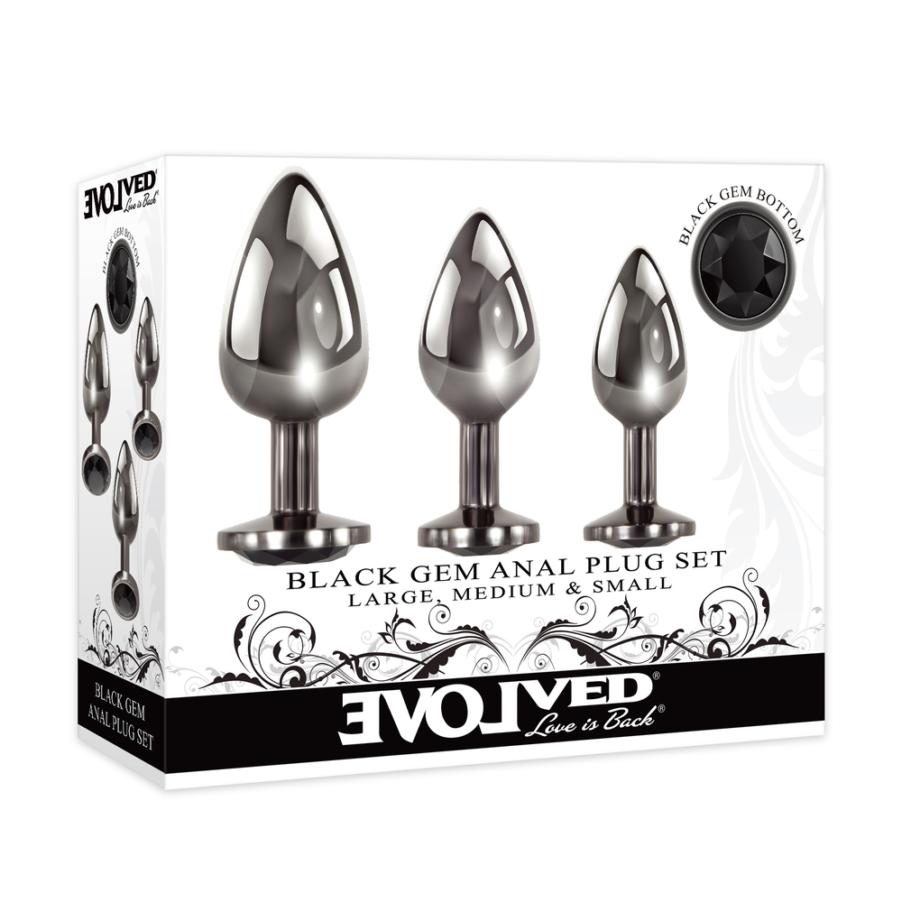 Evolved Black Gem Anal Plug Set image 4