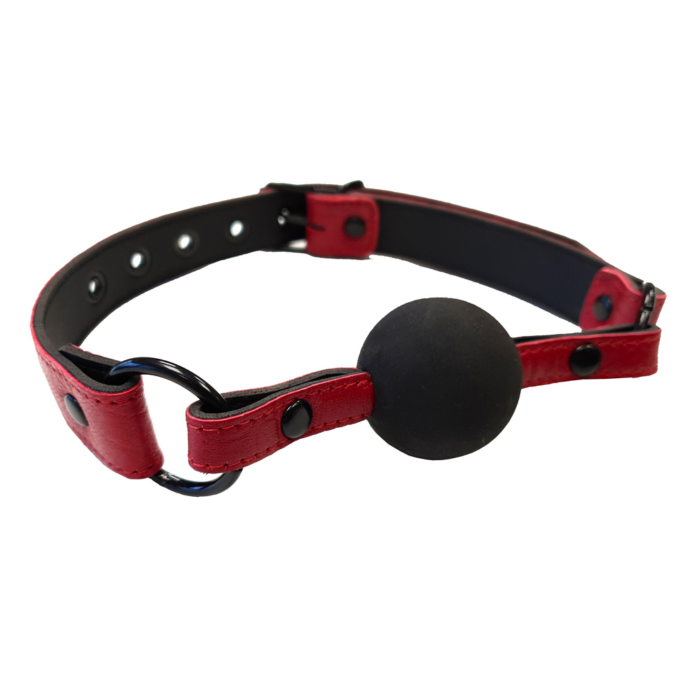 Rouge Garments Leather Croc Print Ball Gag image 2