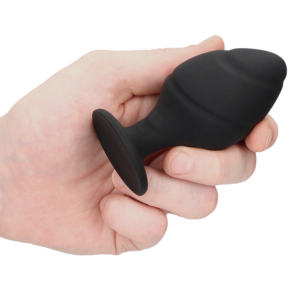 Ouch Silicone Swirled Butt Plug Set Black image 2