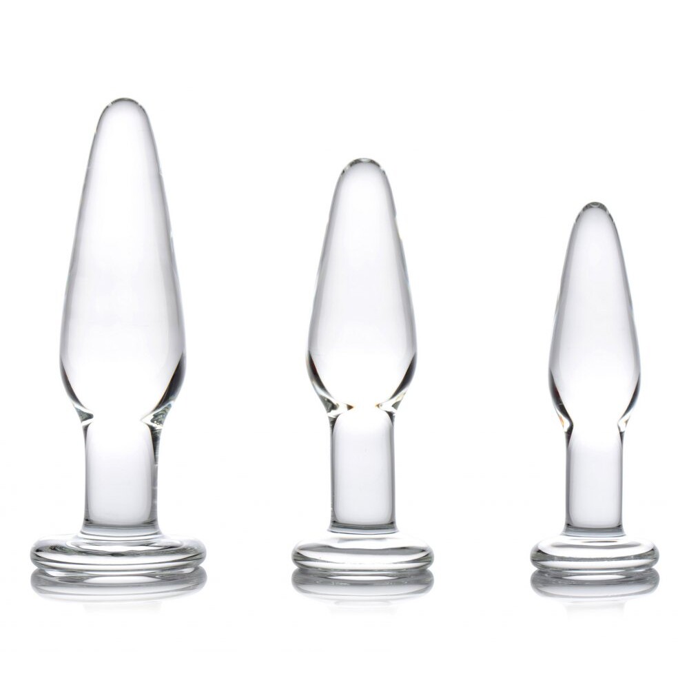 XR Dosha 3 Piece Glass Anal Plug Kit image 1