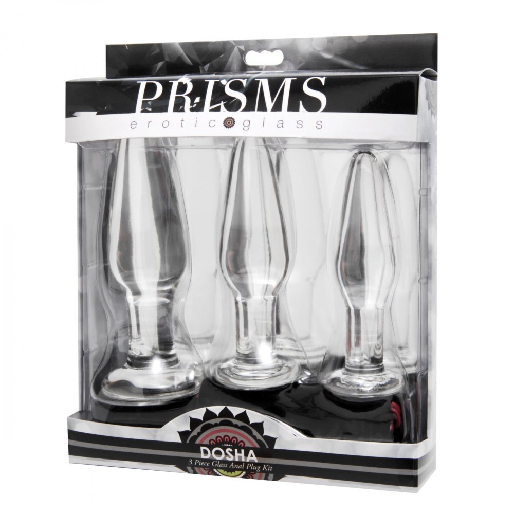 XR Dosha 3 Piece Glass Anal Plug Kit image 4