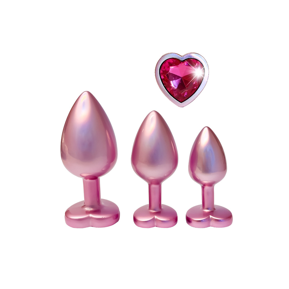 Gleaming Love Pearl Pink Butt Plug Set image 2