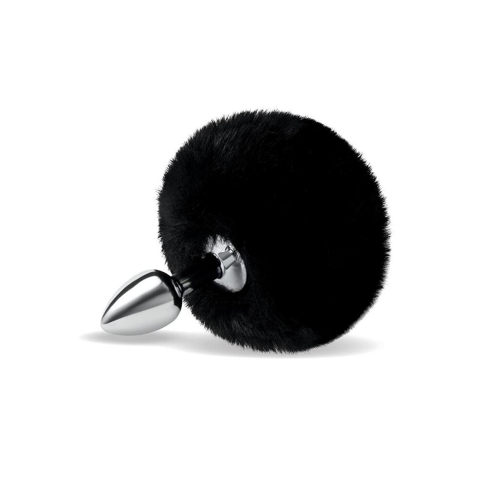 Furry Tales Black Bunny Tail Butt Plug image 1