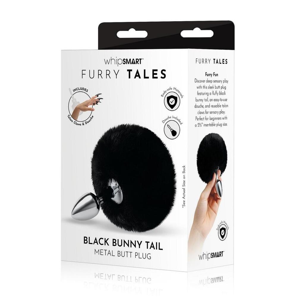 Furry Tales Black Bunny Tail Butt Plug image 4