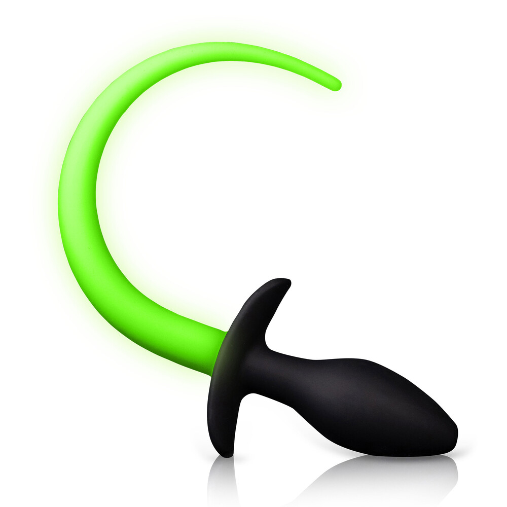 Glow In The Dark Puppy Tail Butt Plug image 1