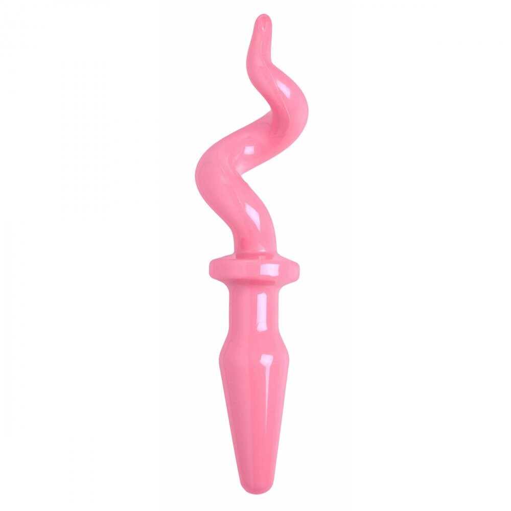 XR Pig Tail Pink Butt Plug image 1