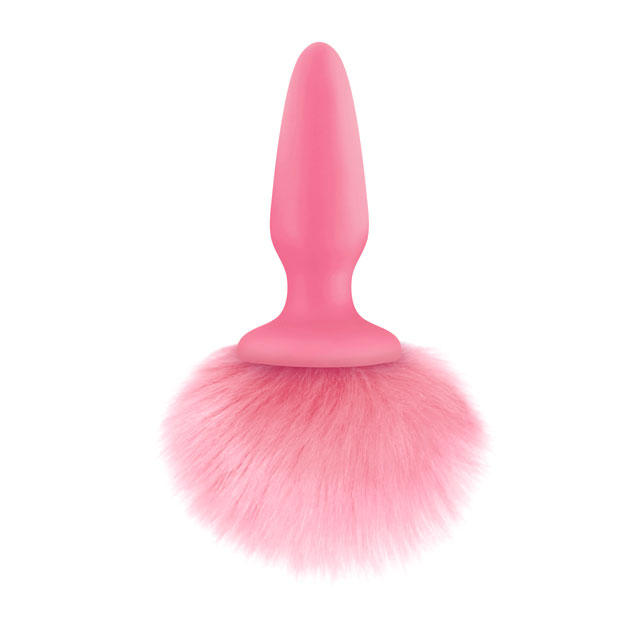 Pink Bunny Tail Butt Plug image 1