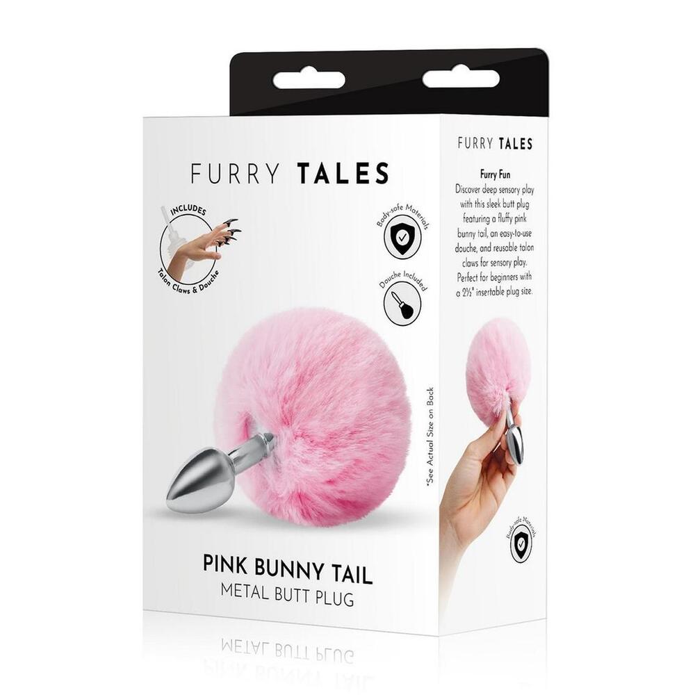 Furry Tales Pink Bunny Tail Butt Plug image 4