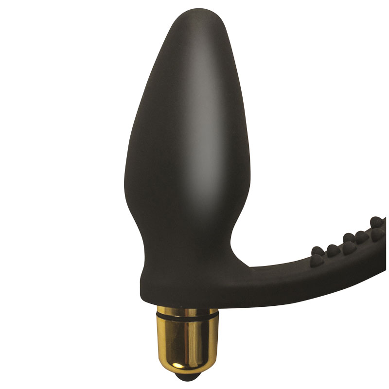 Rocks Off 7 Speed ROZen Cock Ring And Anal Plug Black image 2