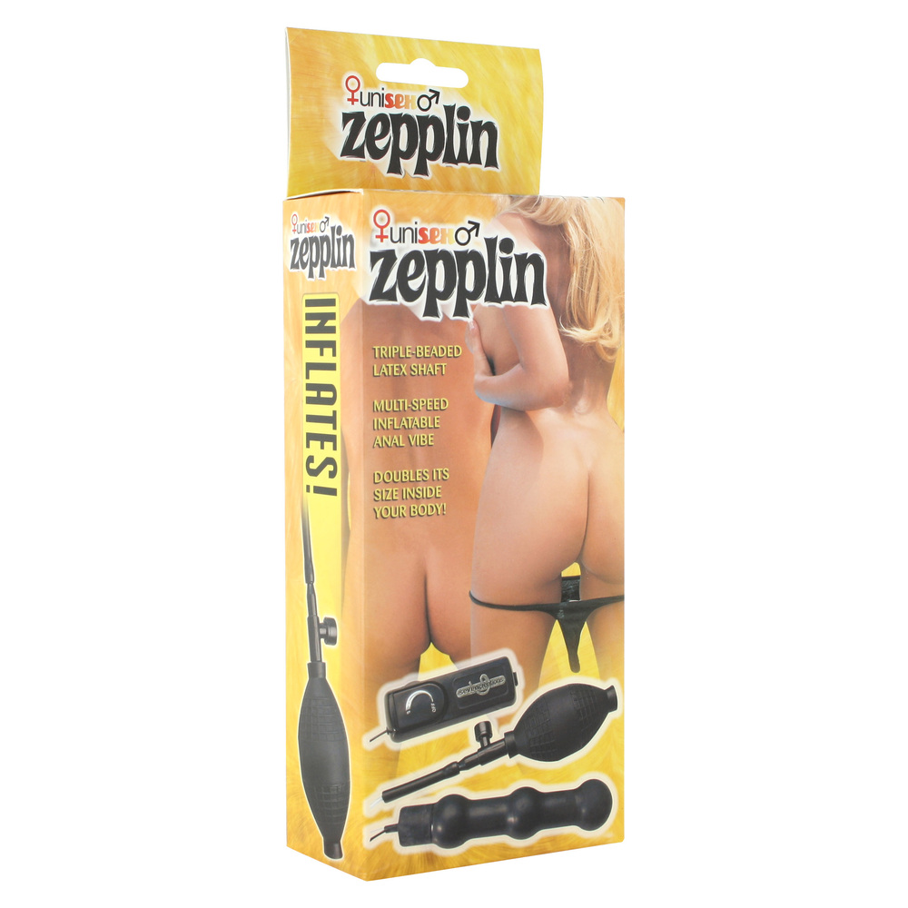 Zepplin Unisex Inflatable Vibrating Anal Wand Black image 2