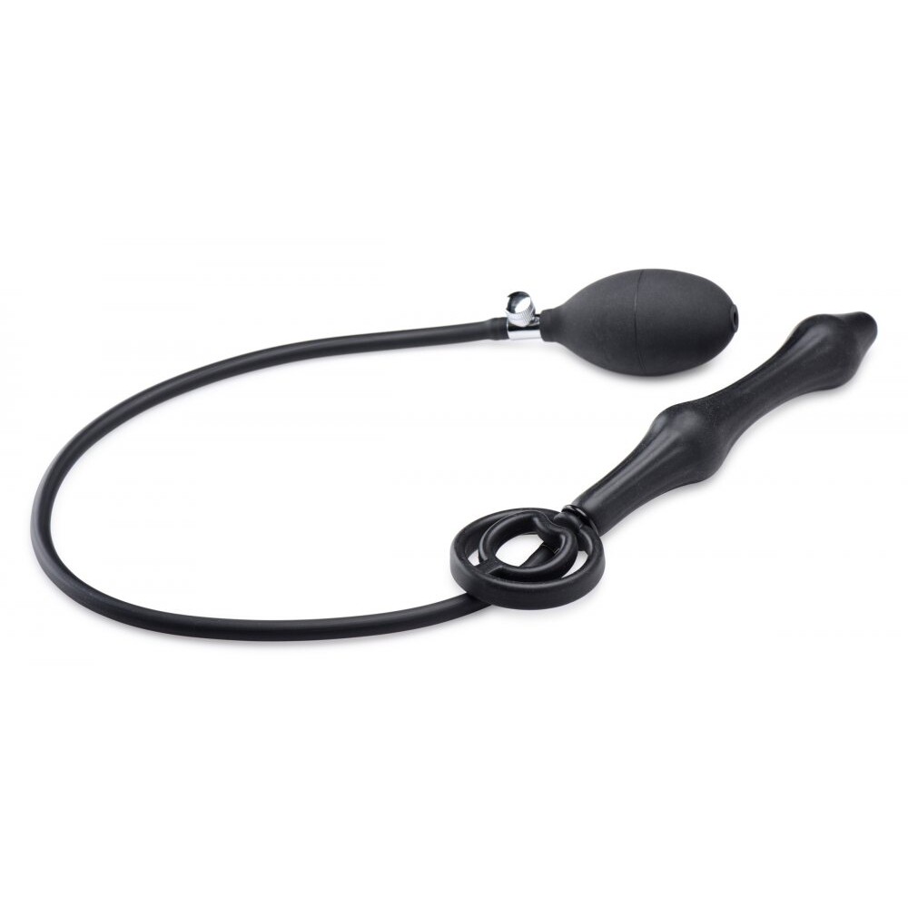 Master Series Devils Rattle Inflatable Anal Plug With Cock Ring image 1