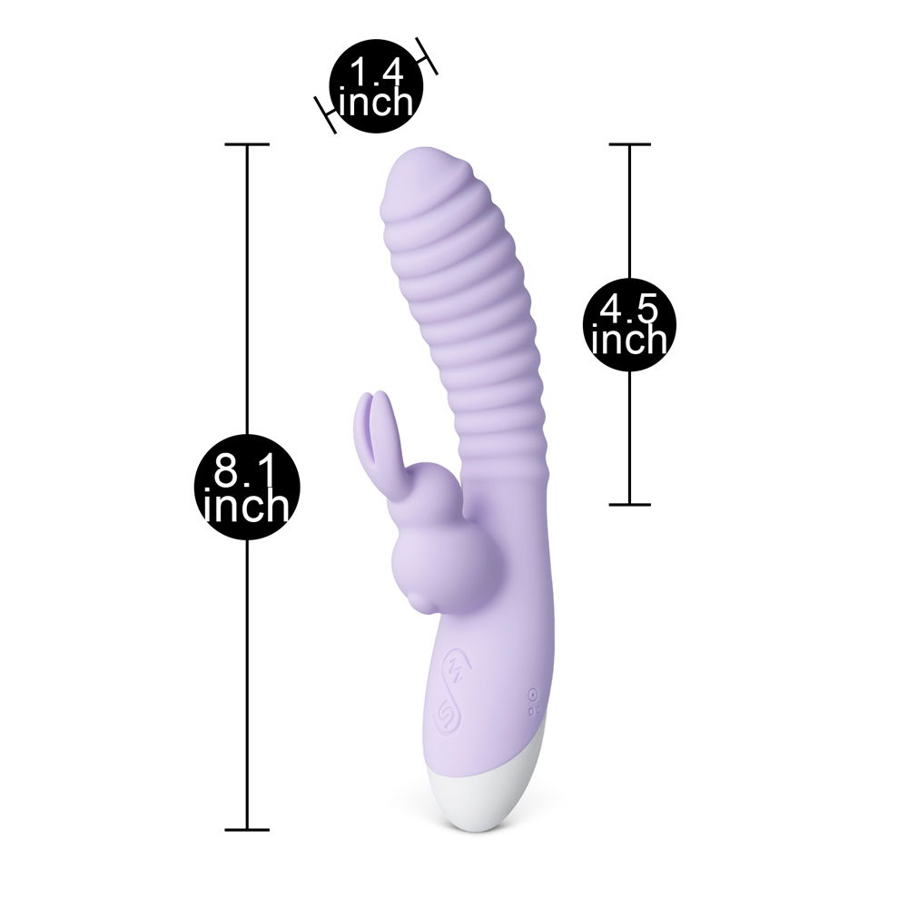 Rechargeable 12Speed Rabbit Vibrator Purple image 2