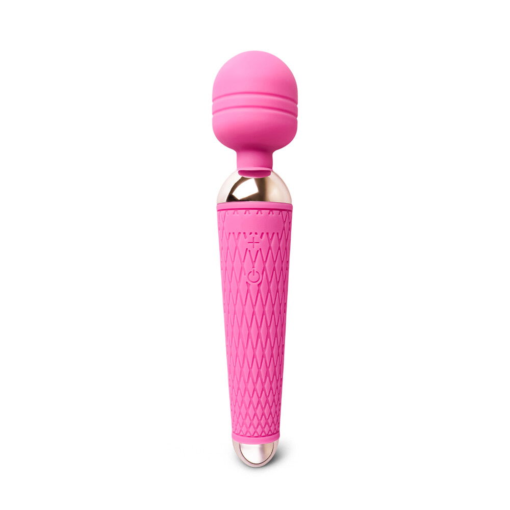 10 Speed Rechargeable Magic Wand Pink image 1