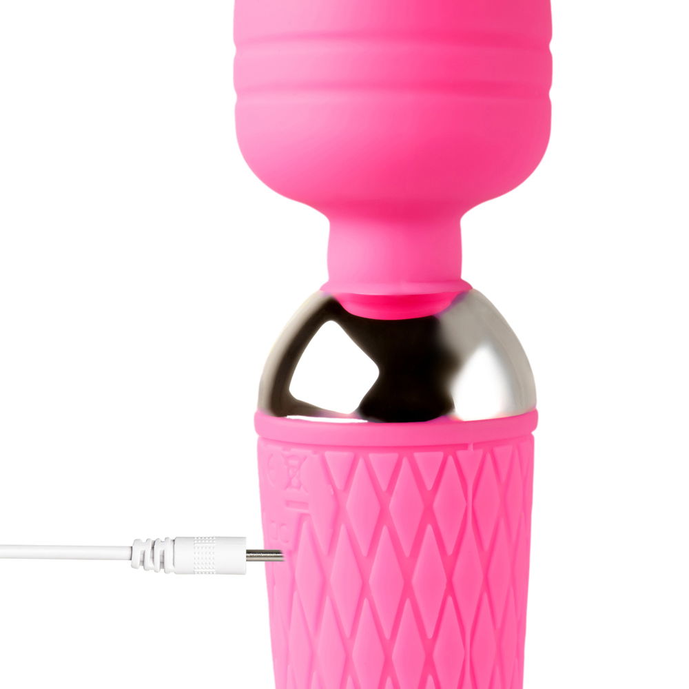 10 Speed Rechargeable Magic Wand Pink image 3