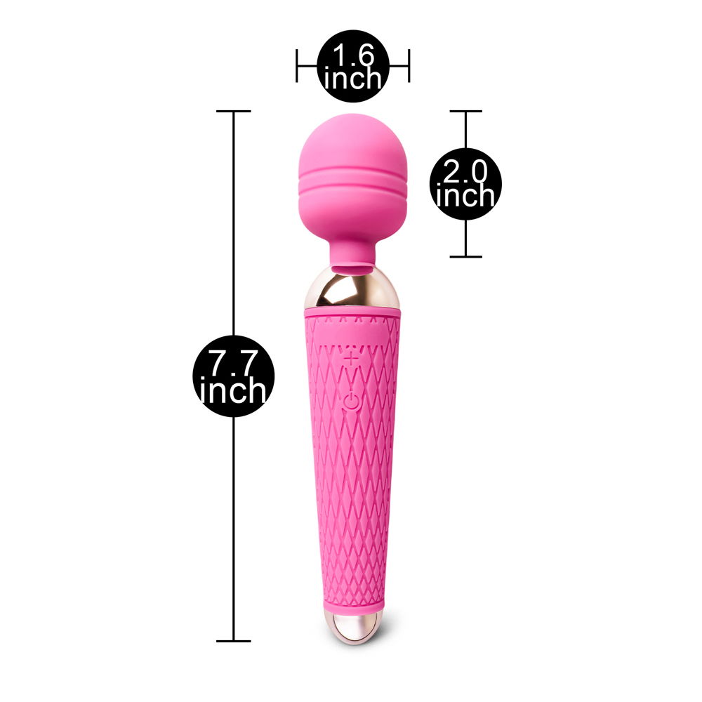 10 Speed Rechargeable Magic Wand Pink image 4