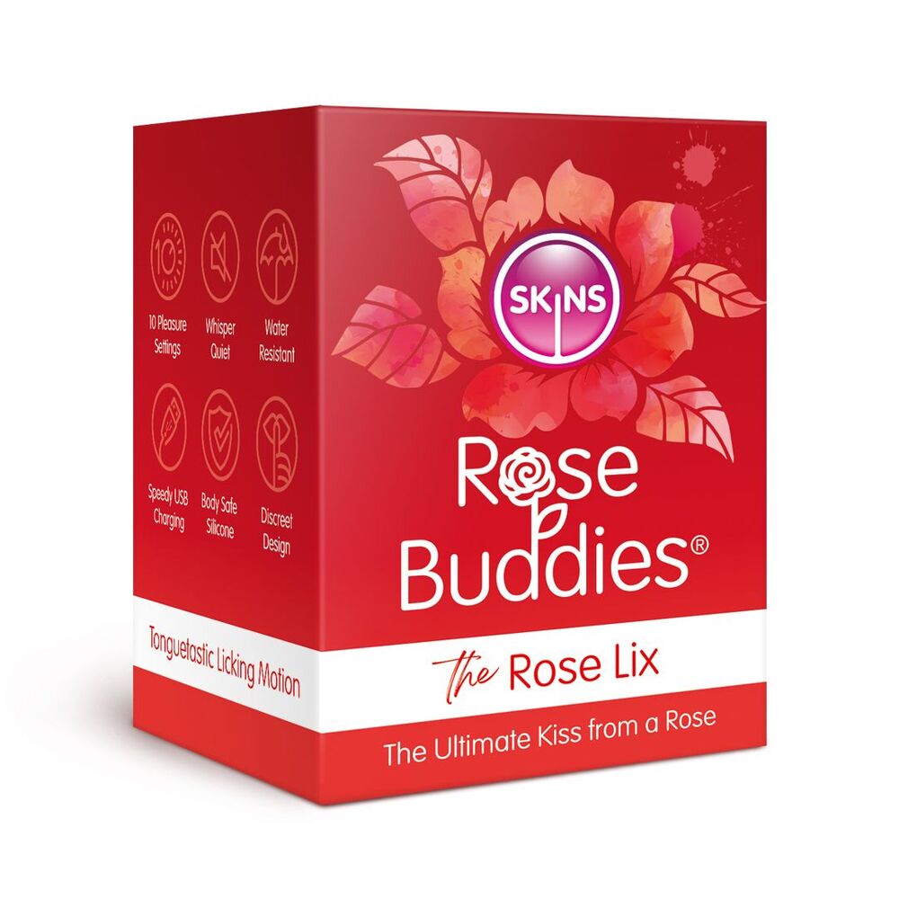 Skins Rose Buddies The Rose Flix Clitoral Massager Red image 3