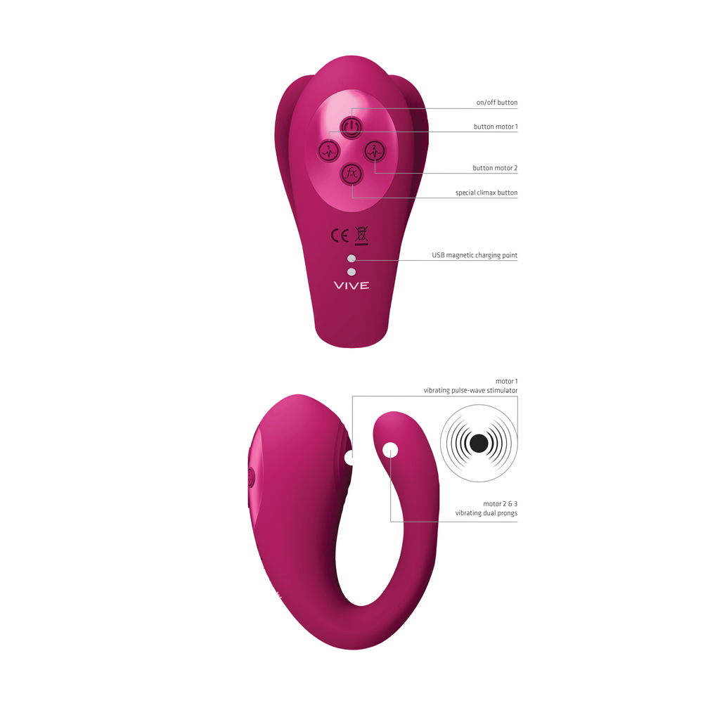 Vive Yoko Triple Action Vibe with Clit Pulse Waves image 4