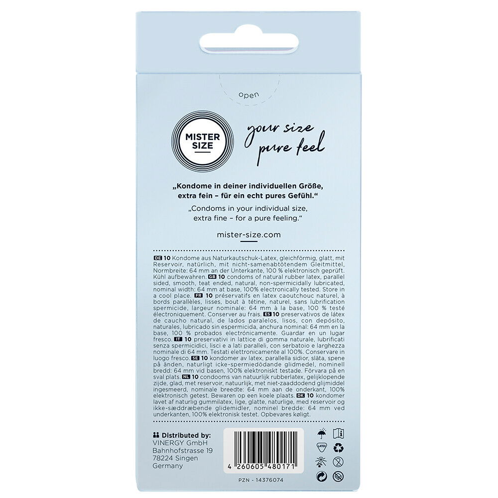 Mister Size 64mm Your Size Pure Feel Condoms 10 Pack image 2