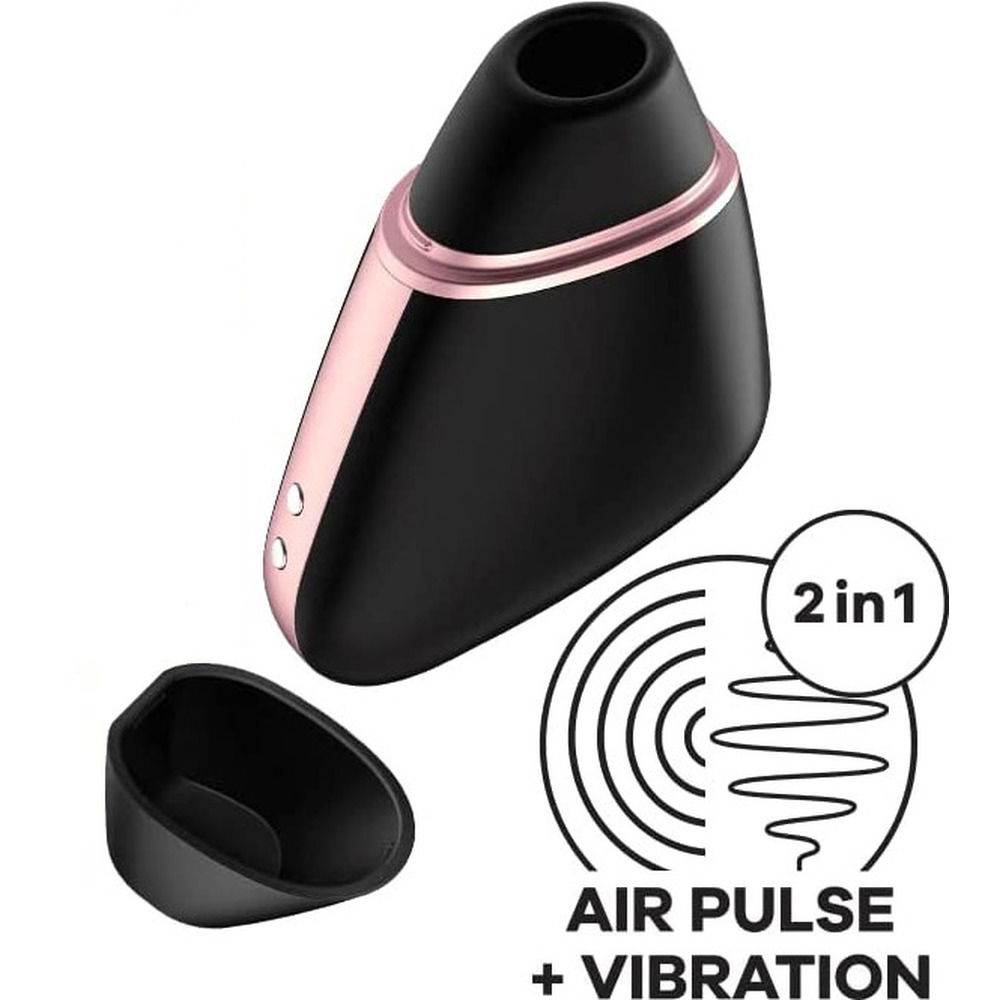Satisfyer App Enabled Love Triangle Clit Massager Black image 2