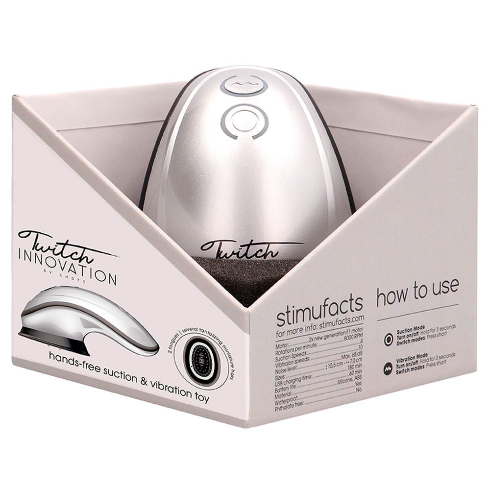 Twitch Silver Hands Free Suction And Vibration Toy image 4