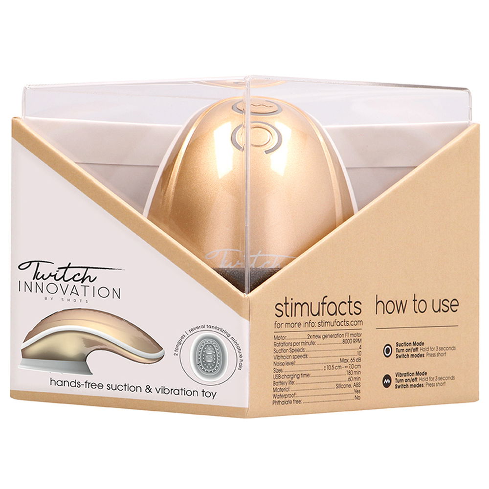 Twitch Gold Hands Free Suction And Vibration Toy image 4