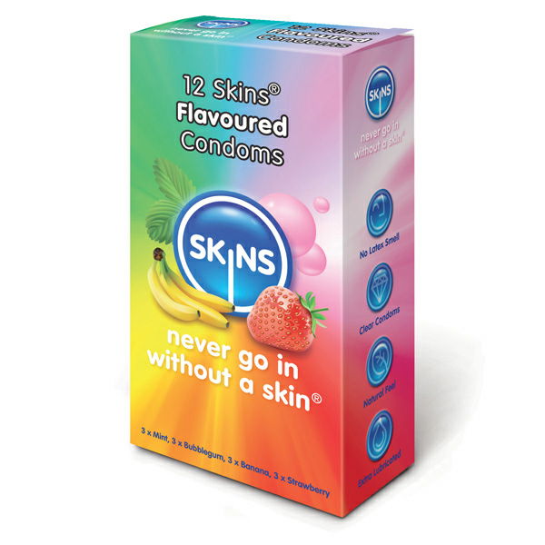 Skins Condoms Flavoured 12 Pack image 1