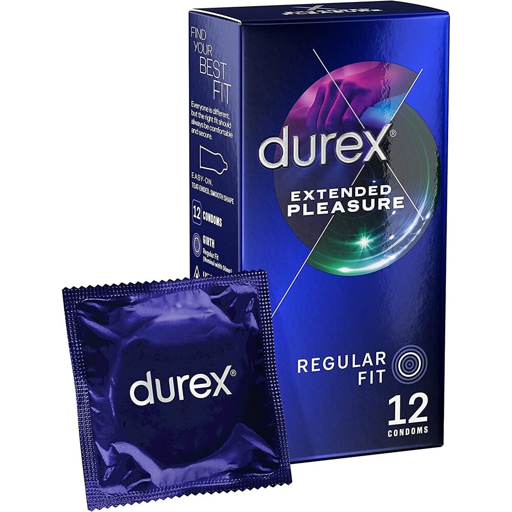 Durex Extended Pleasure Regular Fit Condoms 12 Pack image 1